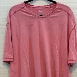 Tommy Bahama Men’s 3X Pink Short Sleeve Cotton Tee